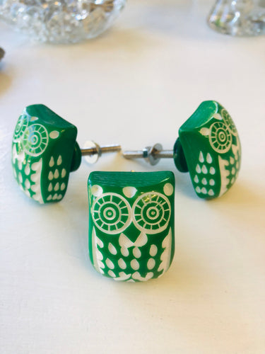 Owl Knob - Green