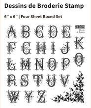 Load image into Gallery viewer, Dessins De Broderie Decor Stamp Box Set FOUR SHEETS