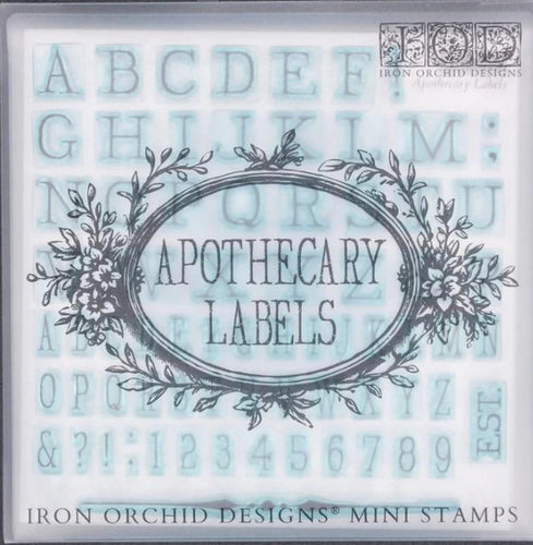 Apothecary Labels Decor Stamp FOUR SHEETS