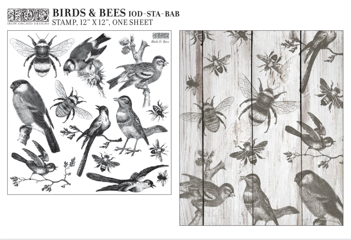Birds & Bees Decor Stamp