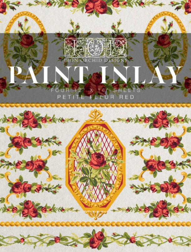 Paint Inlay Petit Fleur Red