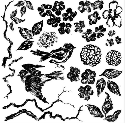 Birds Branches & Blossom Decor Stamp