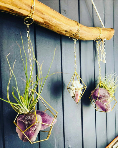 Crystal Wall Hanging with Air Dry Plants